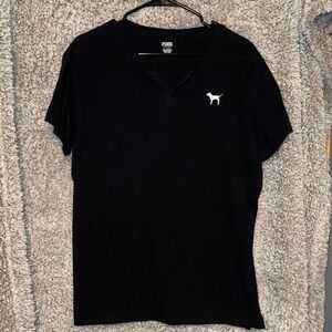 PINK Cotton V-Neck Tee